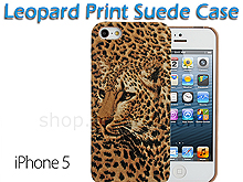 iPhone 5 / 5s / SE Leopard Print Suede Case