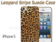 iPhone 5 / 5s / SE Leopard Stripe Suede Case