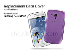 Replacement Back Cover with Flip Cover for Samsung Galaxy S Duos S7562