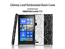 Nokia Lumia 925 Glittery Leaf Embossed Back Case