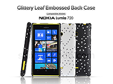 Nokia Lumia 720 Glittery Leaf Embossed Back Case