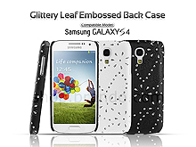 Samsung Galaxy S4 mini Glittery Leaf Embossed Back Case