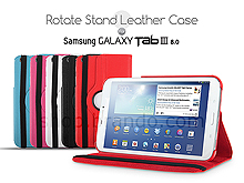 Samsung Galaxy Tab 3 8.0 Rotate Stand Leather Case