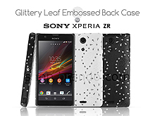 Sony Xperia ZR (Xperia A) Glittery Leaf Embossed Back Case