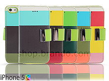 iPhone 5c MultiColor Striped Book Case
