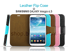 Leather Flip Case for Samsung Galaxy Mega 6.3
