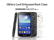 Samsung Galaxy Ace 3 Glittery Leaf Embossed Back Case