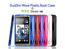 HTC Desire 700 dual sim Wave Plastic Back Case