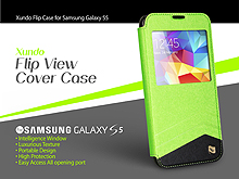 Xundo Flip View Cover Case for Samsung Galaxy S5