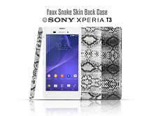 Sony Xperia T3 Faux Snake Skin Back Case