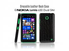 Nokia Lumia 630 Dual SIM Crocodile Leather Back Case