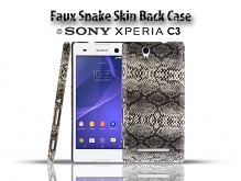Sony Xperia C3 Faux Snake Skin Back Case