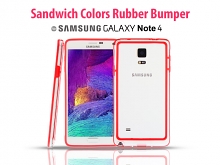 Samsung Galaxy Note 4 Sandwich Colors Rubber Bumper