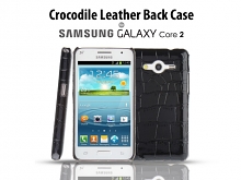 Samsung Galaxy Core 2 Crocodile Leather Back Case