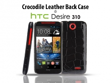 HTC Desire 310 Crocodile Leather Back Case