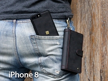 iPhone 8 Metal Buckle Zipper Wallet Folio Case