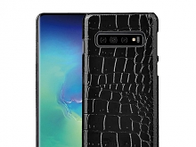 Samsung Galaxy S10+ Crocodile Leather Back Case