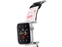 Disney Pink Season Winnie the Pooh 2 Leather Watch Band for Apple Watch