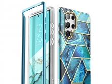 i-Blason Cosmo Slim Designer Case (Ocean Blue Marble) for Samsung Galaxy S22 Ultra 5G