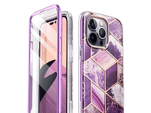 i-Blason Cosmo Slim Designer Case (Purple Marble) for iPhone 14 Pro Max (6.7)