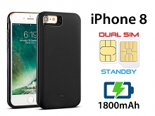3-In-1 Dual SIM Card Power Jacket for iPhone 8