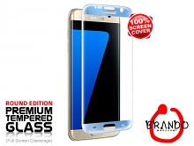 Brando Workshop Full Screen Coverage Curved Glass Protector (Samsung Galaxy S7 edge) – Blue Coral