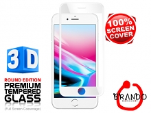 Brando Workshop Full Screen Coverage Curved 3D Glass Protector (iPhone 8) - White