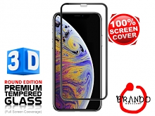 Brando Workshop Full Screen Coverage Curved 3D Glass Protector (iPhone XS 5.8) - Black