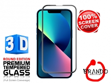 Brando Workshop Full Screen Coverage Curved 3D Glass Protector (iPhone 13 (6.1)) - Black