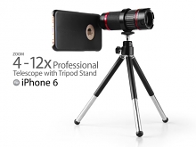 Professional iPhone 6 / 6s 4-12x Zoom Telescope with Tripod Stand