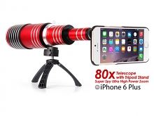 iPhone 6 Plus / 6s Plus Super Spy Ultra High Power Zoom 80X Telescope with Tripod Stand