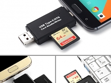 3-in-1 USB Type-C OTG Card Reader