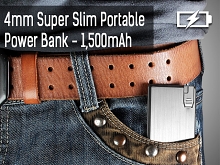 4mm Super Slim Portable Power Bank (1500mAh)