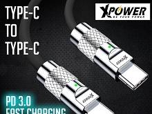 Xpower Zinc Alloy 60W Type-C to Type-C Sync & Charging Cable