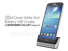 OEM Samsung Galaxy Mega 6.3 Cover-Mate 2nd Battery USB Cradle