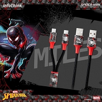 infoThink 2-in-1 Spider Man Series USB Cable - Miles