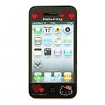 iPhone 4/4S Hello Kitty Front Screen Protector - Hearts