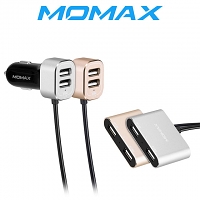Momax Car Charger with USB Extension Hub (2+2 ports)