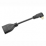 Micro HDMI Type D Male to HDMI Female Cable (90 Degree)