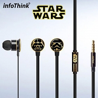 InfoThink Star Wars Darth Vader Stormtrooper 3.5mm Earbuds