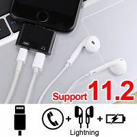 Lightning to Lightning Audio + Charger Adapter