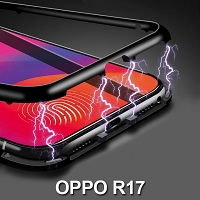 OPPO R17 Magnetic Aluminum Case with Tempered Glass