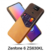 Asus Zenfone 6 ZS630KL Two-Tone Leather Case with Card Holder