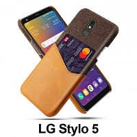 LG Stylo 5 Two-Tone Leather Case with Card Holder