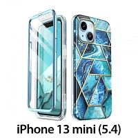 i-Blason Cosmo Slim Designer Case (Ocean Blue Marble) for IPhone 13 mini (5.4)