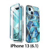 i-Blason Cosmo Slim Designer Case (Ocean Blue Marble) for iPhone 13 (6.1)