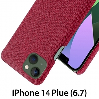 iPhone 14 Plus (6.7) Fabric Canvas Back Case