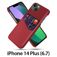 iPhone 14 Plus (6.7) Two-Tone Leather Case with Card Holder