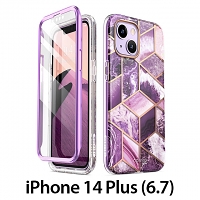 i-Blason Cosmo Slim Designer Case (Purple Marble) for iPhone 14 Plus (6.7)