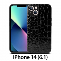 iPhone 14 (6.1) Crocodile Leather Back Case